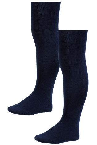 Navy 50 Denier Tights Two Pack (3-16yrs)